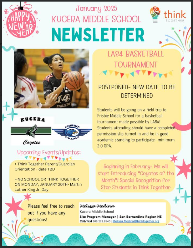 KMS Newsletter for Think Together